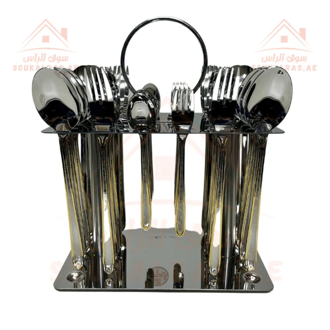 Luxury Silver Gold Cutlery Set for Premium Hospitality Trade