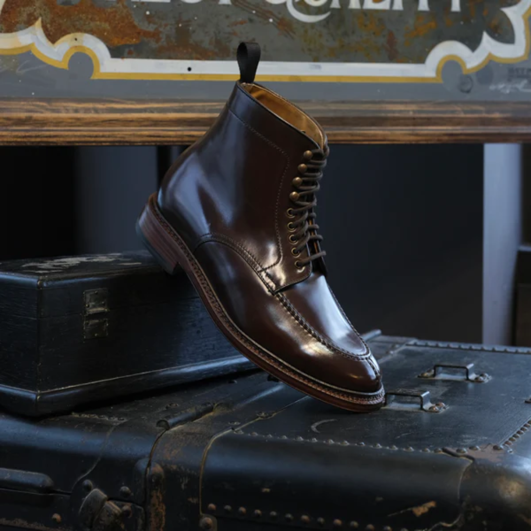 Shell Cordovan Leather Boots for Luxury Footwear Export