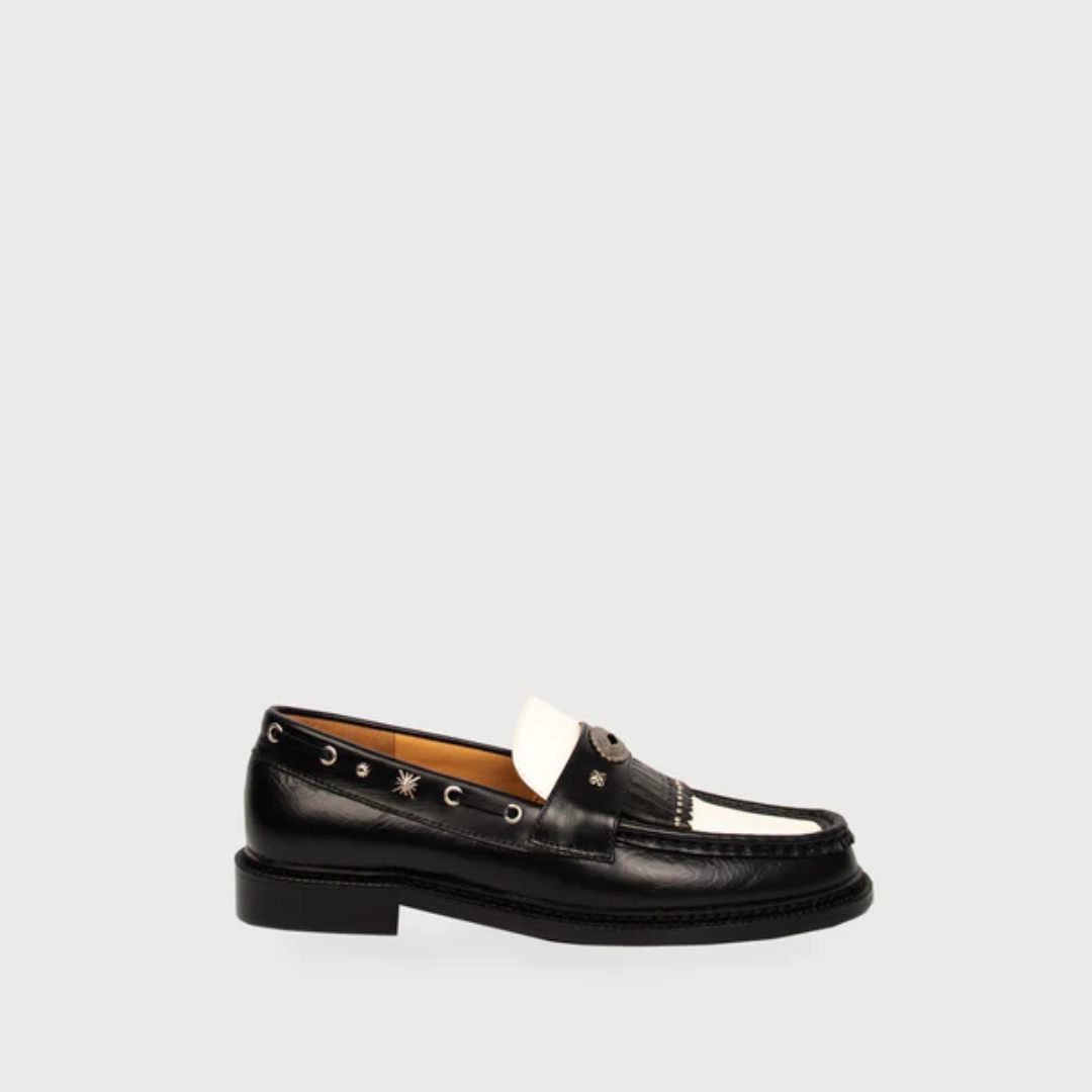 Studded Penny Leather Loafers for Premium Footwear Trade