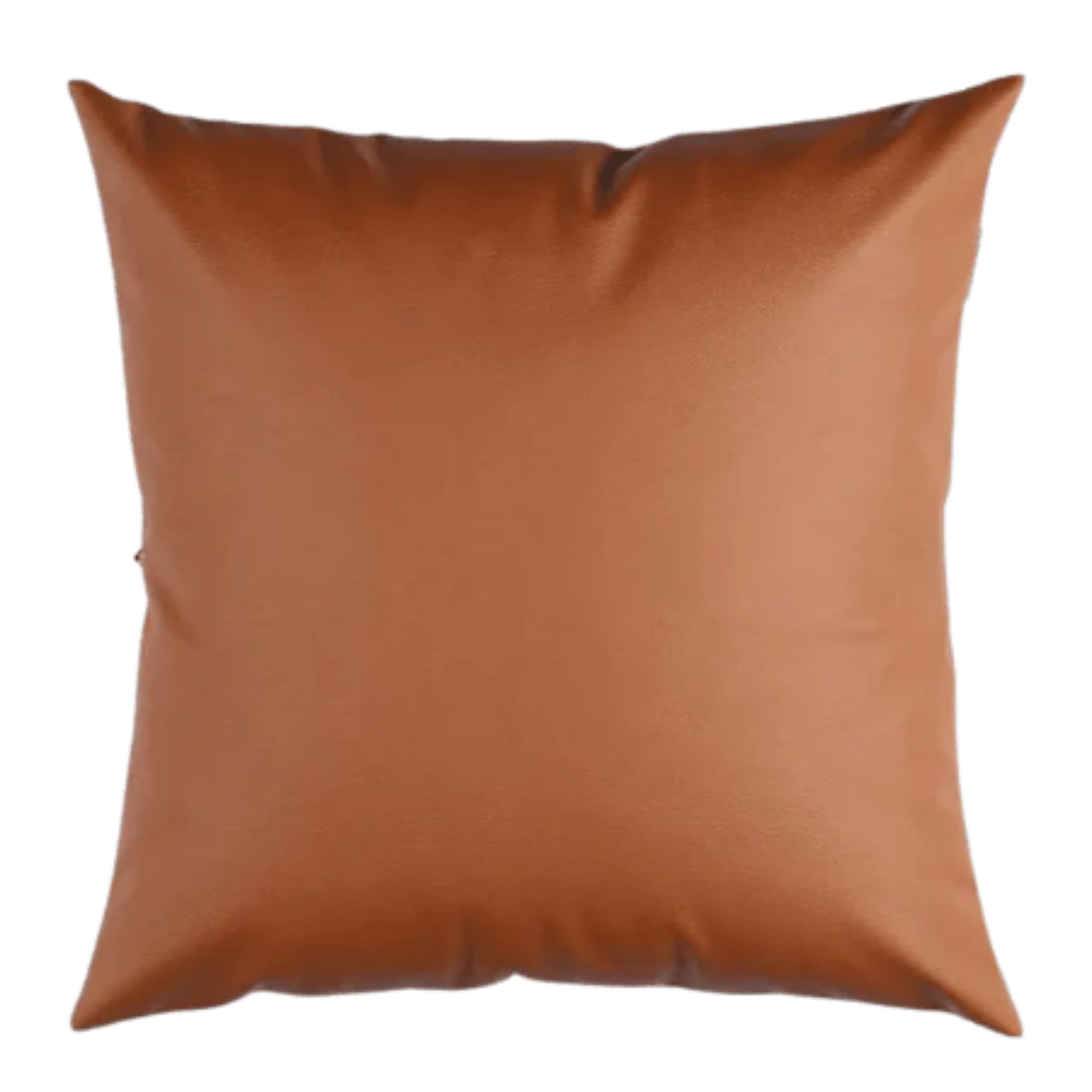 Earth Tone Leather Pillow Cover for Premium Decor Supply