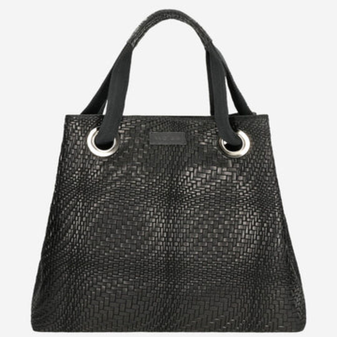 Wojas Woven Leather Tote Bag for Luxury Retail Markets