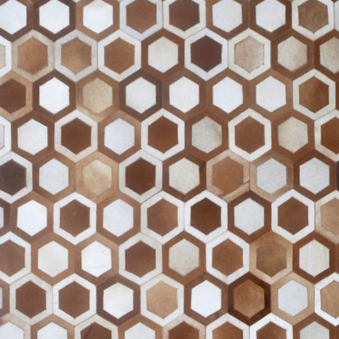 Modern Loom Brown Leather Rug for Interior Export Projects