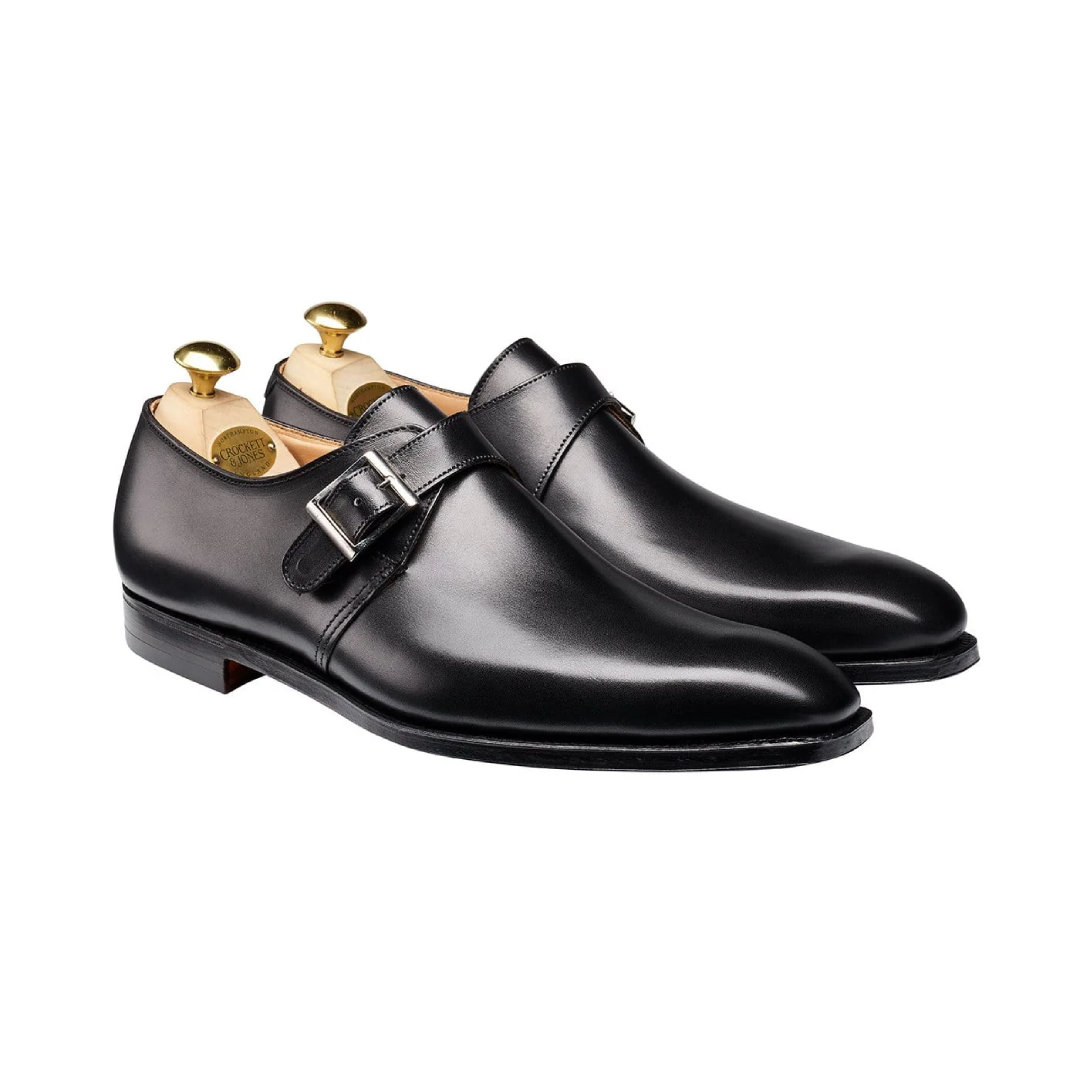 Monkton Black Calf Formal Shoes for Business Export