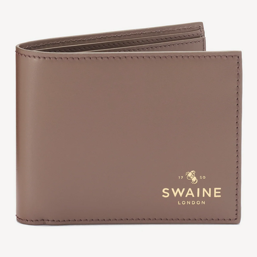 Taupe Billfold Mens Leather Wallet for Retail Export