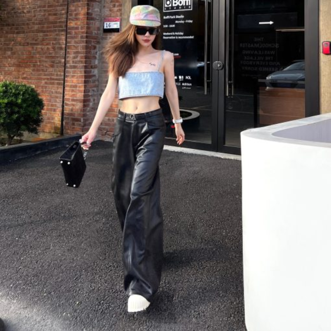 GA 90s Leather Trouser for Wholesale Apparel Export