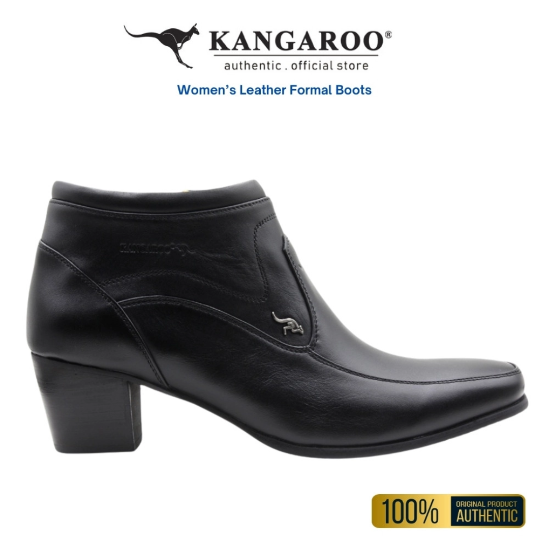 KANGAROO Women Genuine Leather Boots Black 5027-A8 Classic
