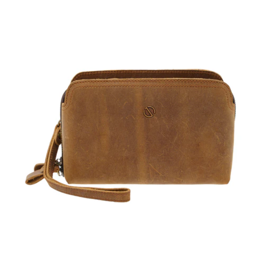 Jack Studio Full Grain Crazy Horse 2 Way Clutch Bag