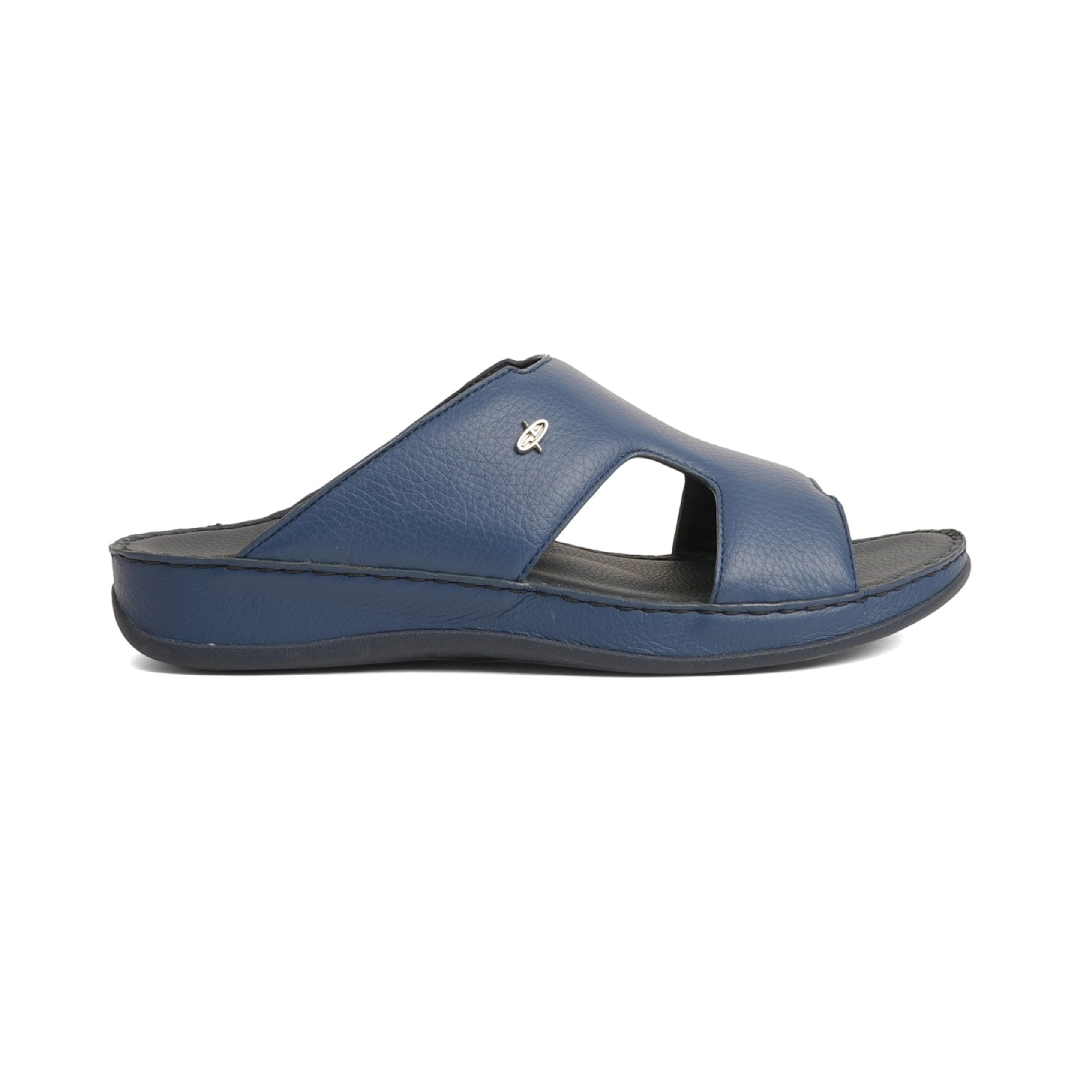 Aetrex Casual Deer Leather Arabic Sandal for Men Lagoon with Ergonomic Design and Premium Comfort