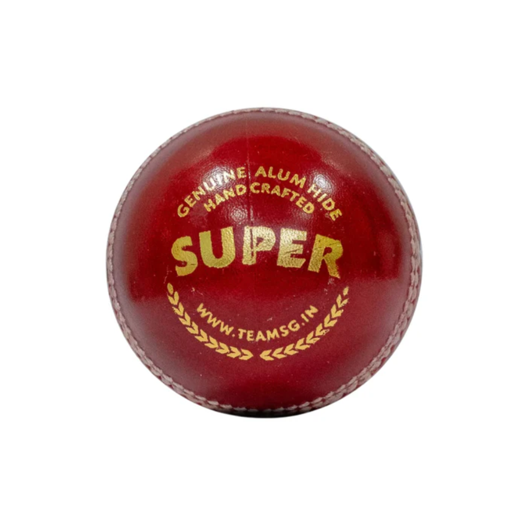 Shop SG Super Red Cricket Leather Ball Match Quality Durable Professional Practice Use