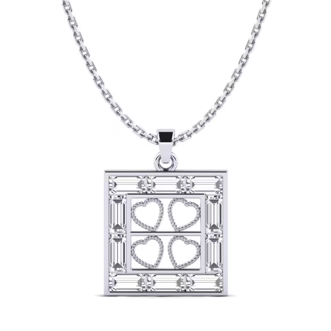 Women’s Pendant Sahewtin Stylish Silver Pendant Necklace Elegant Design for Daily and Party Wear