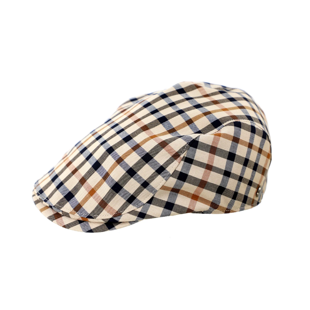 House Check Flat Cap Formal Headwear
