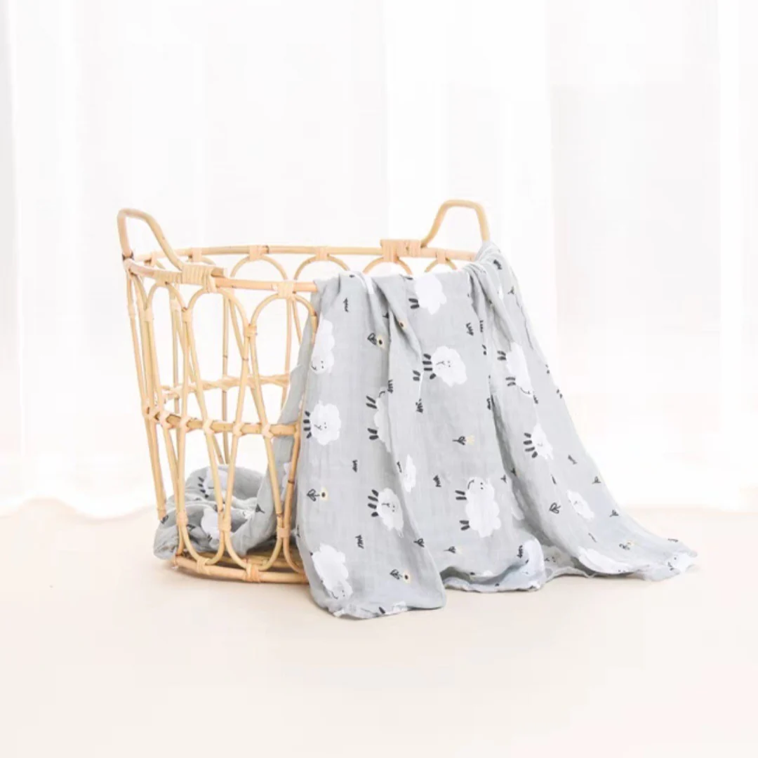 Bamboa Muslin Throw Soft Breathable Lightweight Blanket for Sofa Bed and Stylish Home Decor