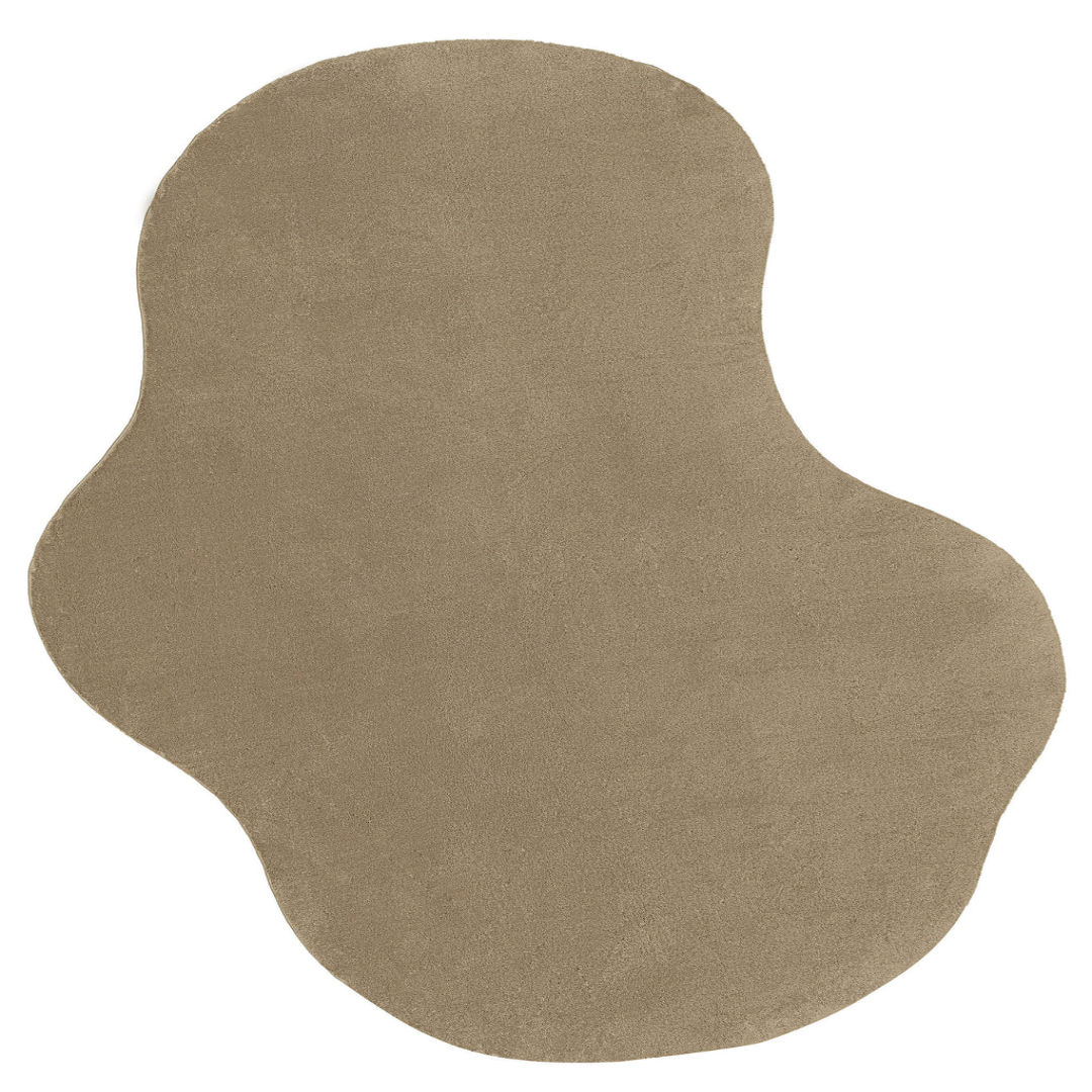 Winnie Taupe Brown Irregular Shape Custom Made Rugs Elegant Texture Design for Modern Home Interiors
