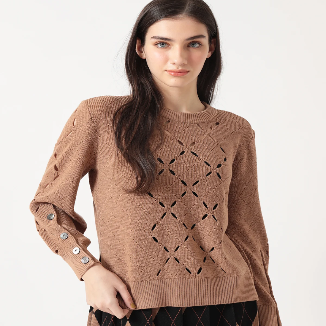 Argyle Jacquard Knit Sweater Classic Diamond Pattern Premium Knitwear for Smart Casual Winter Style