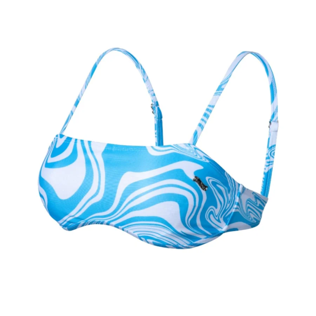 Barrel Women's Ocean Marble Bikini - Stylish Blue Marble Print, UPF 50+ Sun Protection, Quick-Dry Fabric