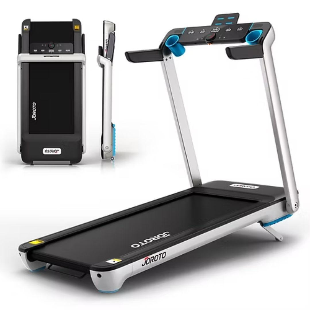 Joroto Foldable Treadmill Compact Space Saving Electric Running Machine for Home Fitness Use