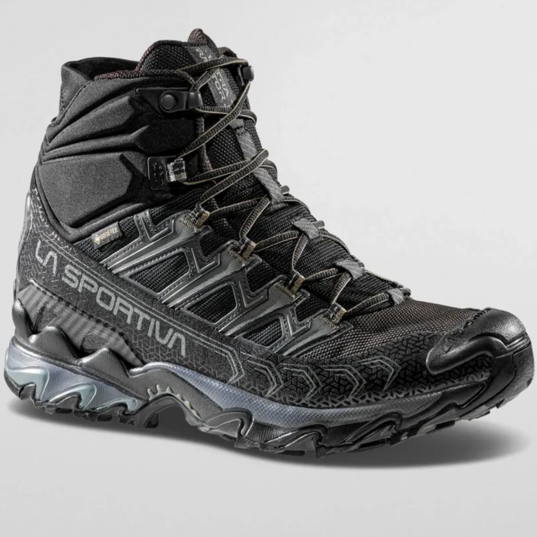 Ultra Raptor II Mid GTX Mountaineering Boot Black Clay Waterproof Grip Hiking Performance