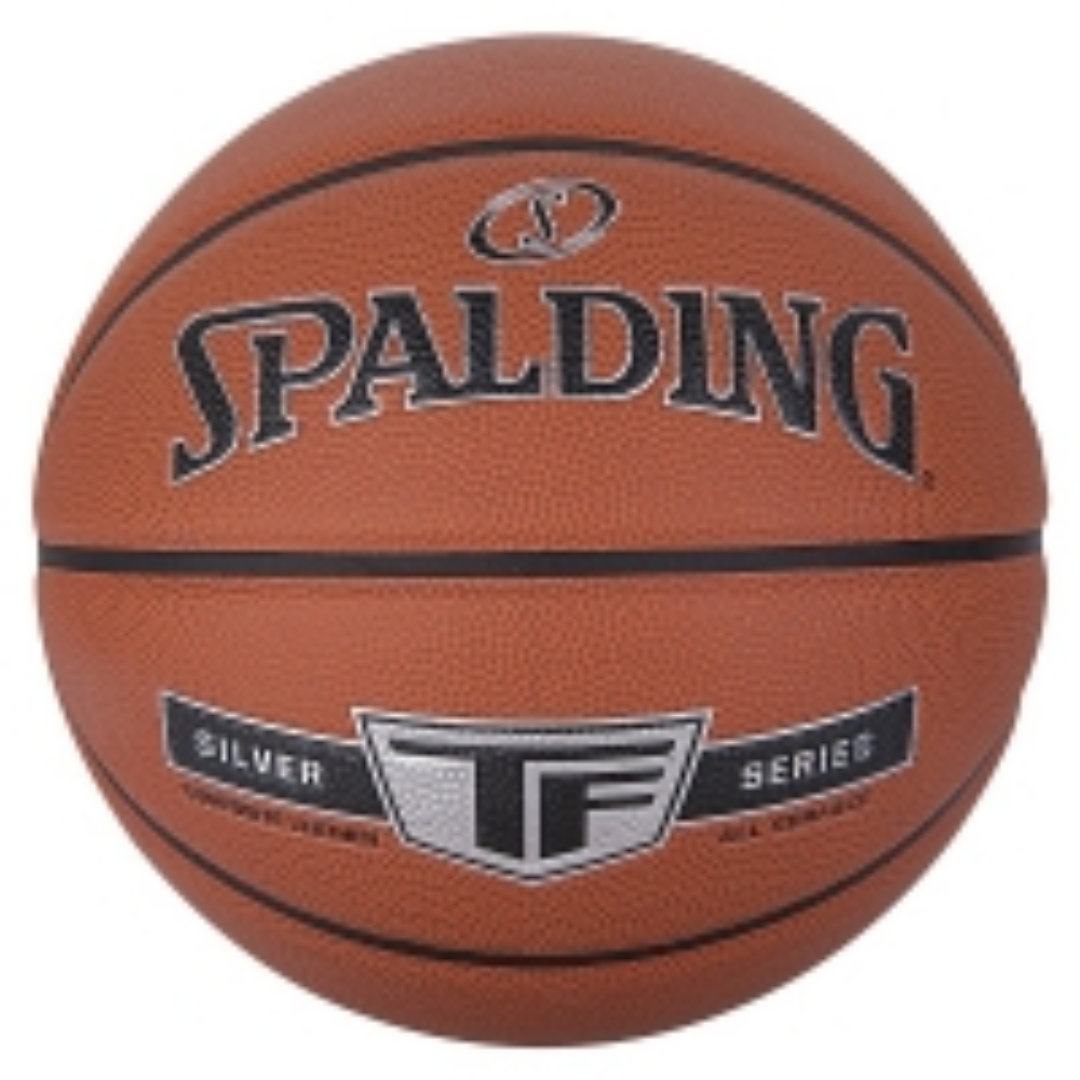 Spalding Silver Series Comp Indoor Outdoor Basketball I/O Durable All Surface Game Ball Size 7