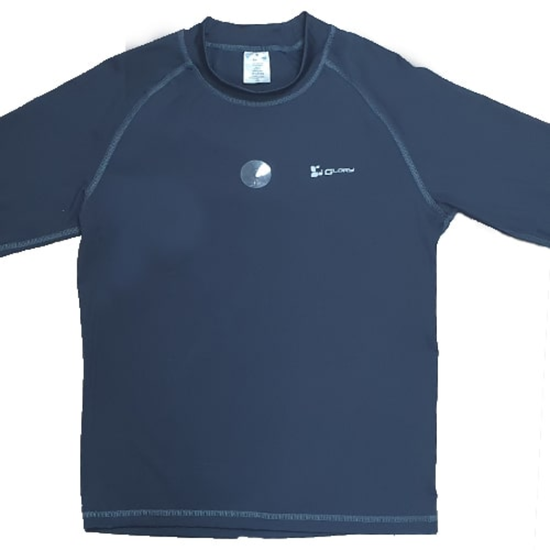 Glory Basic LS Rashguard Black Long Sleeve Swim Shirt UV Protection for Surf and Beach Wear