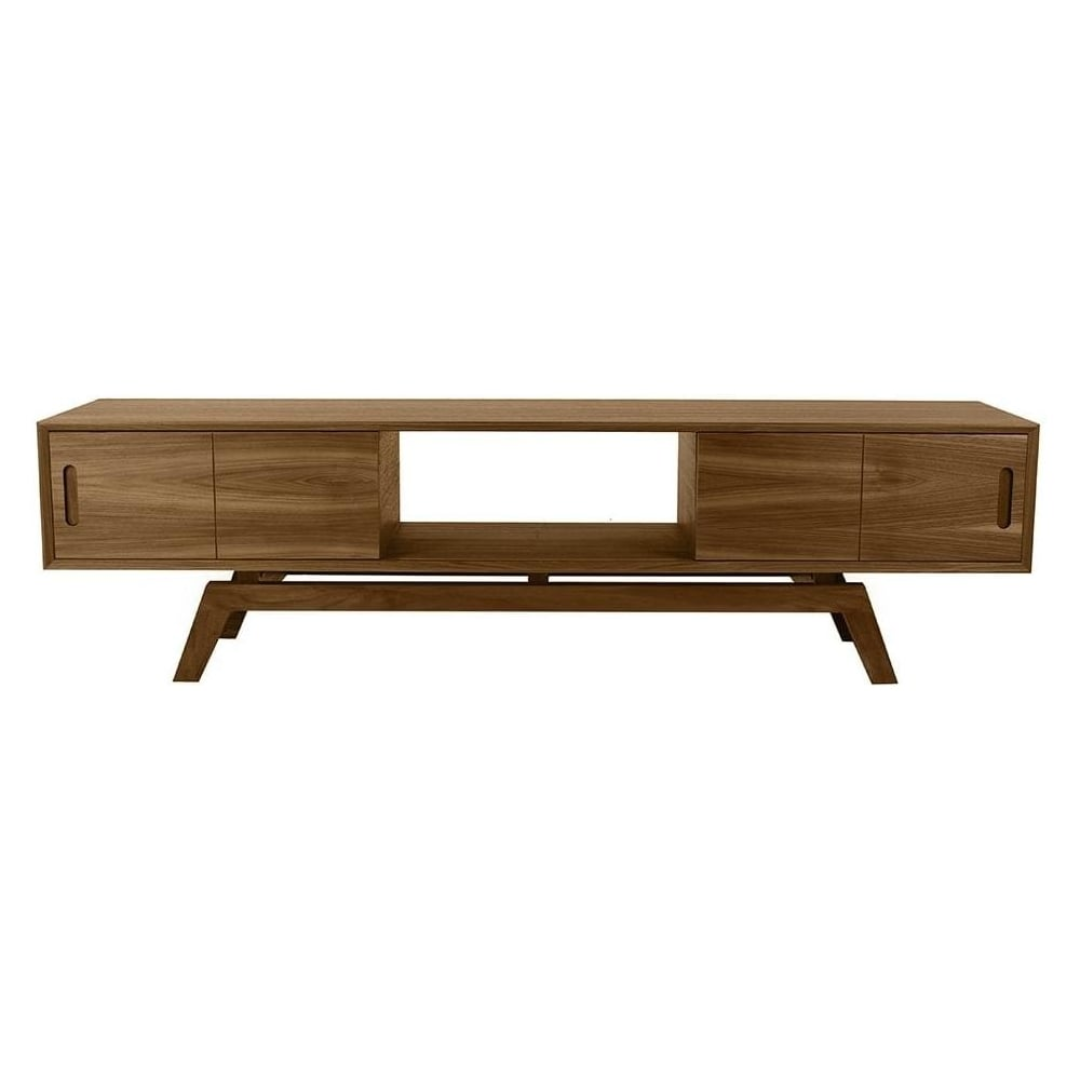 Monaco Media Console Stylish TV Stand with Cabinets and Shelves for Modern Living Room Interiors