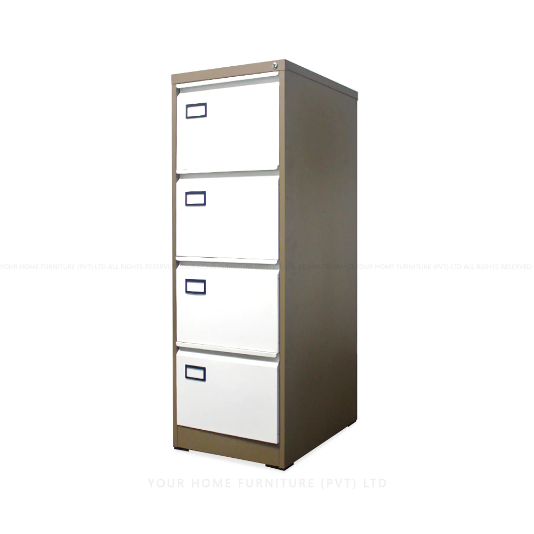 WLS4 Drawer Vertical Filing Cabinet Lockable Steel Office Storage Organizer with Smooth Drawers