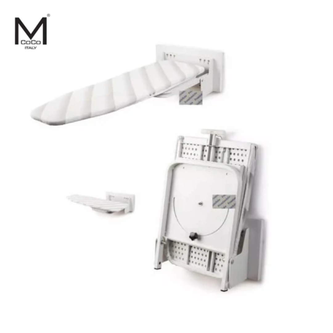 Mcoco Home Folding Ironing Board Wallmount Rotatable 180 Degrees 950x300x185mm Metal Frame