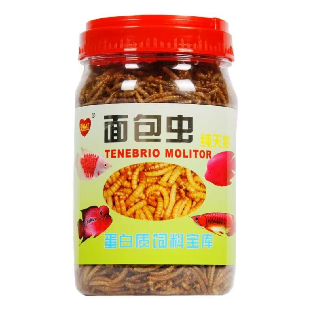 Freeze Dried Mealworms Food 750ml High Protein Treat for Birds Reptiles Fish and Small Animals