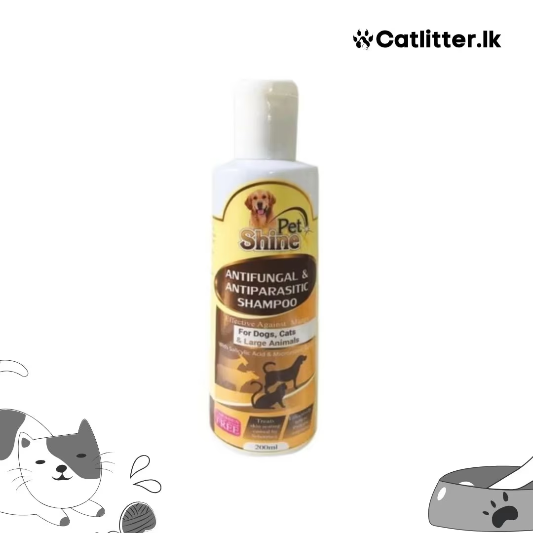 Pet Shine Antifungal and Antiparasitic Anti Flea Shampoo for Dogs and Cats Healthy Skin Care