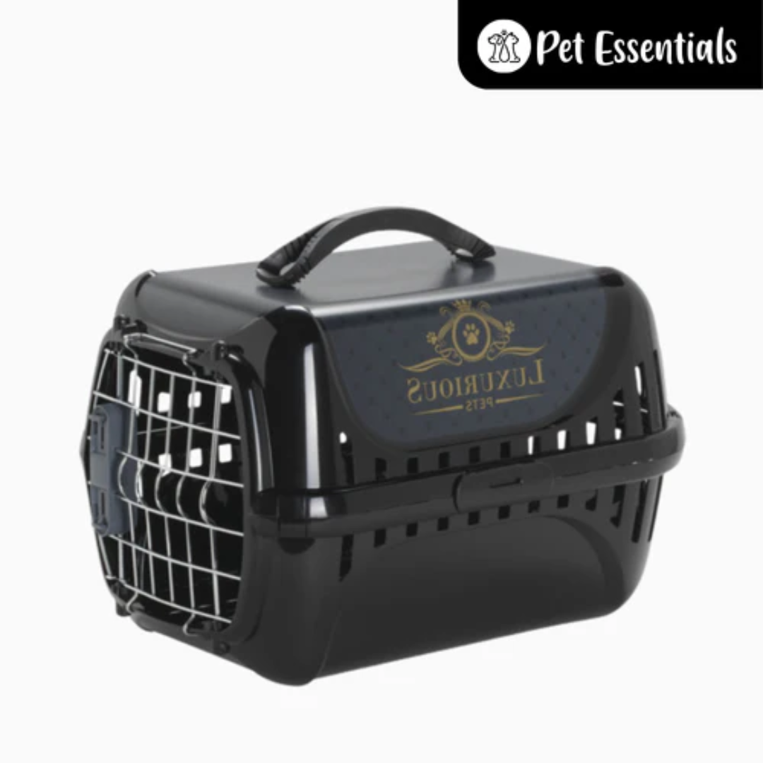 Luxurious Spring Lock Travel Carrier for Pet Secure Portable Pet Carrier for Cats and Small Dogs