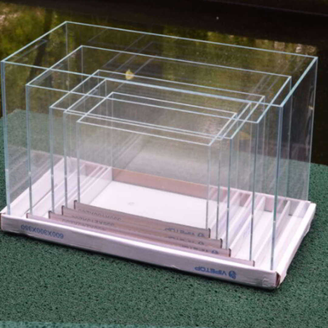 All in 1 Five Piece Crystal Clear Straight Angle Freshwater Tank Complete Aquarium Kit for Home