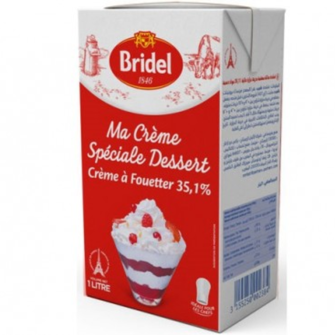 Bridel Whipping Cream 1L Premium Dairy Cream Perfect for Baking Desserts Cakes and Coffee