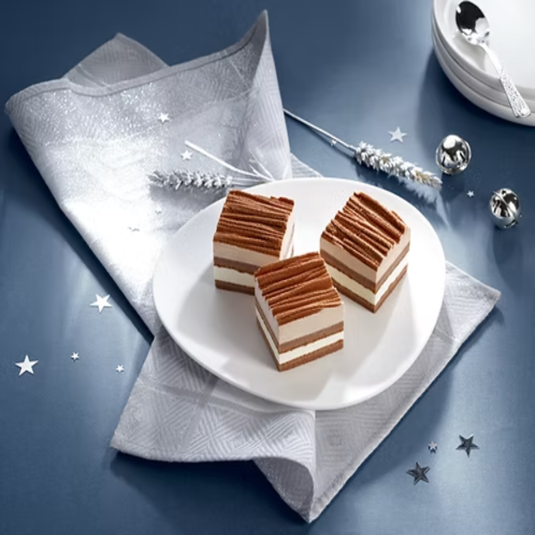 Chestnut Vanilla Square Pastries Soft Fluffy Sweet Bakery Treat Perfect for Dessert Snacks and Celebrations