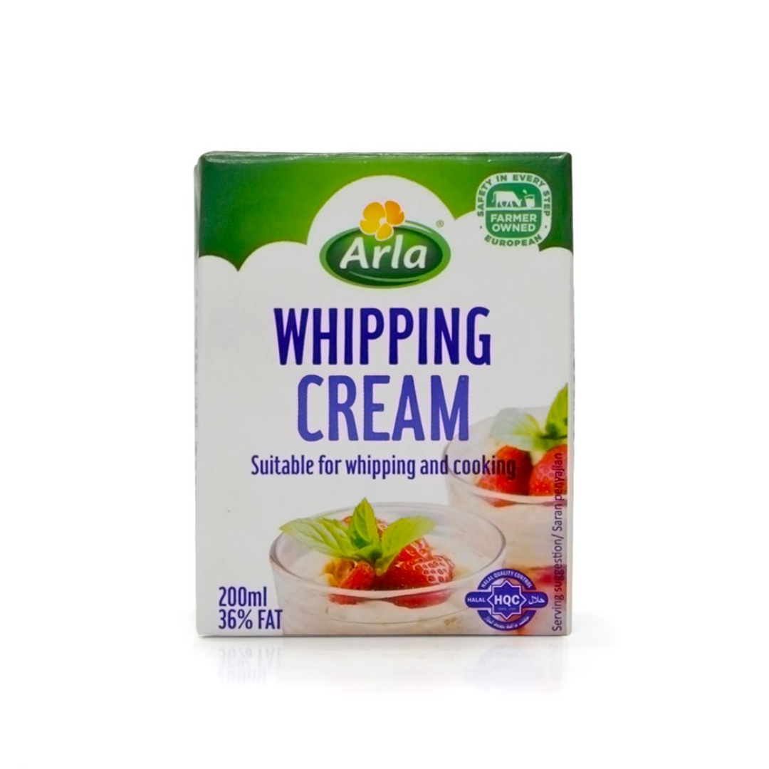 Arla Whipping Cream 200ml Premium Dairy Cream for Baking Cooking Desserts and Professional Use