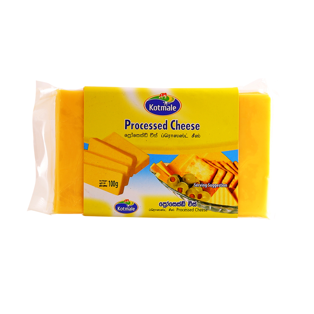 Kotmale Processed Cheese Block 100g Creamy Delicious Cheese Perfect for Sandwiches Snacks and Cooking