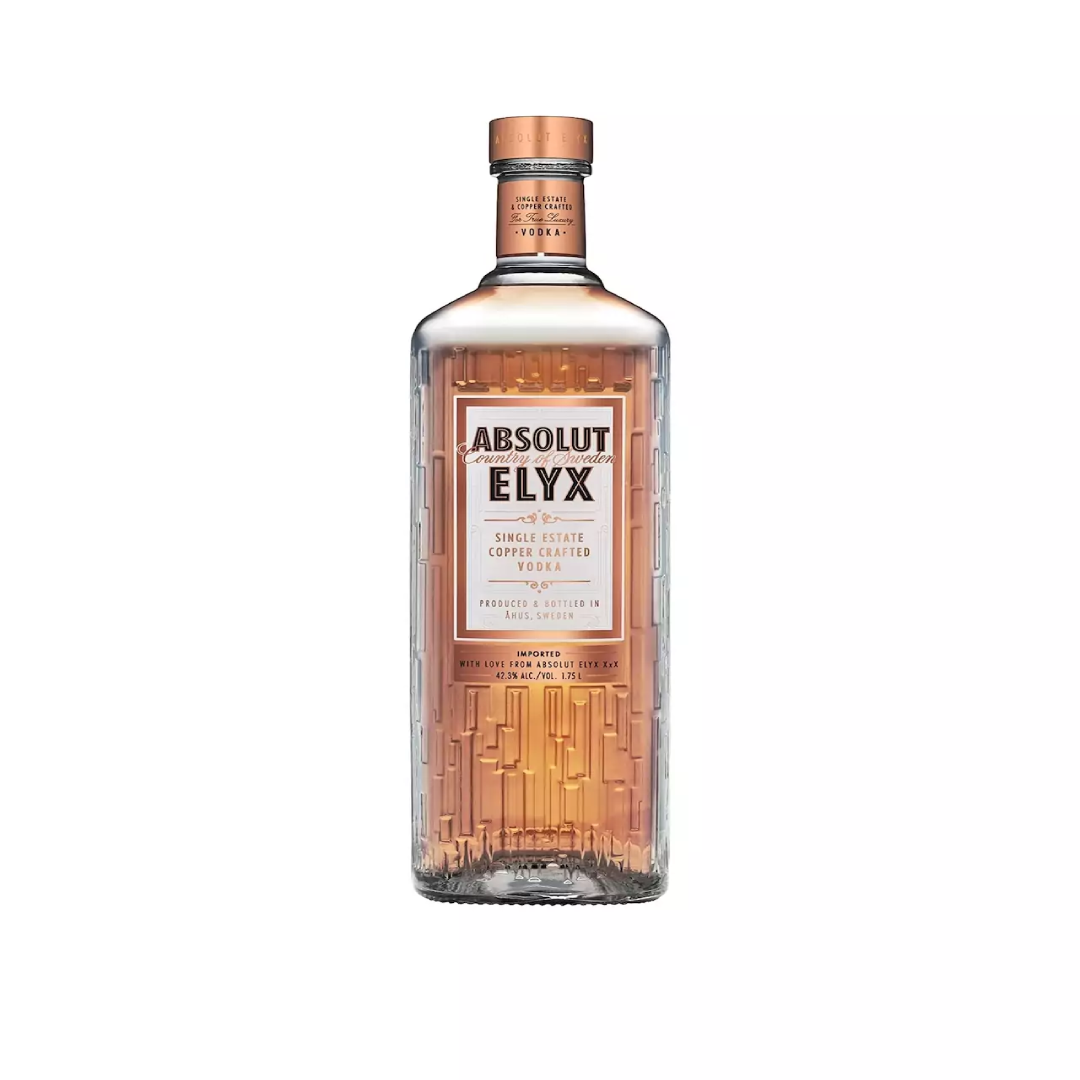Absolut Elyx Vodka 1.75L Premium Luxury Swedish Vodka Smooth Copper Crafted Spirit Drink