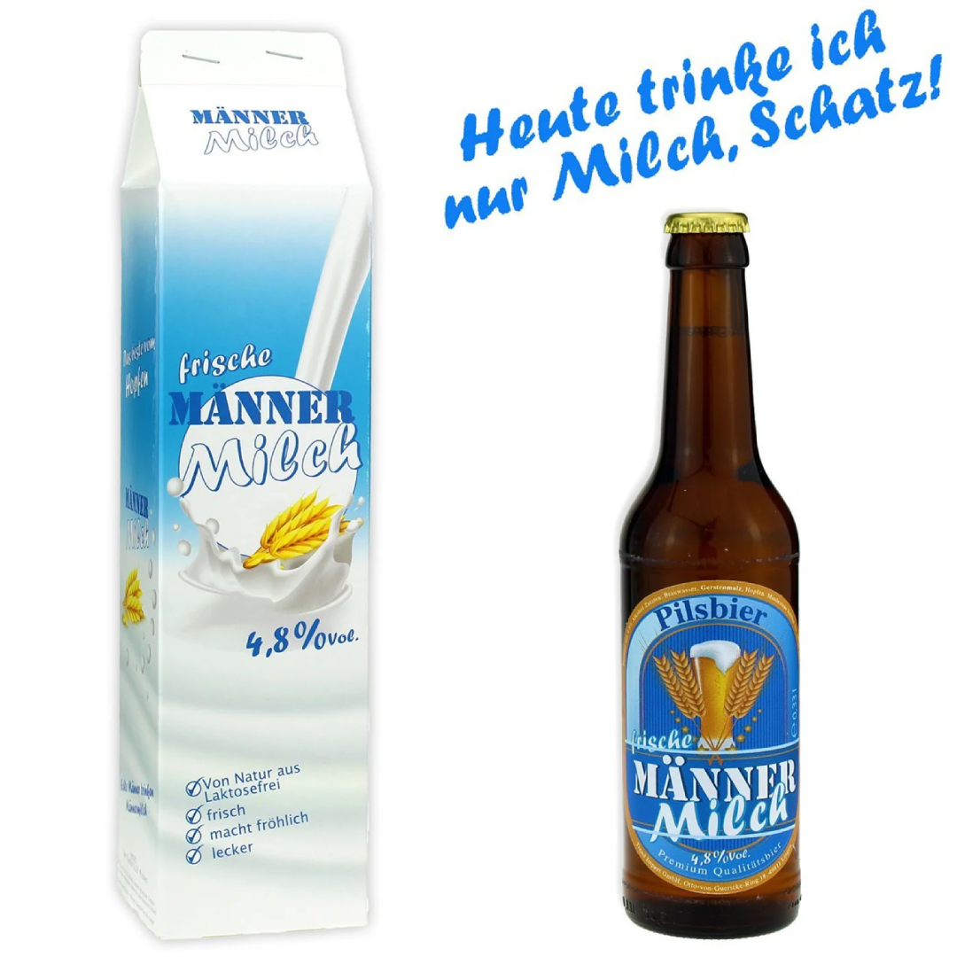 Mens Milk Beer 0.33L Gift Item Pils Beer 4.8 Percent ABV Smooth Taste Unique Beverage Choice