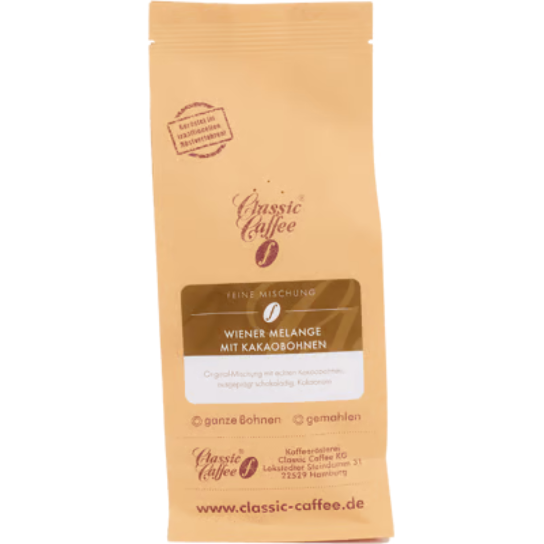 Viennese Melange Coffee Beans with Cocoa Beans Premium Blend Rich Flavor Gourmet Coffee