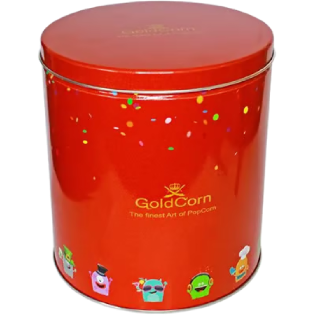 GoldCorn Caramel Popcorn in Tin Sweet Crunchy Gourmet Snack Gift Pack Ready to Eat Popcorn