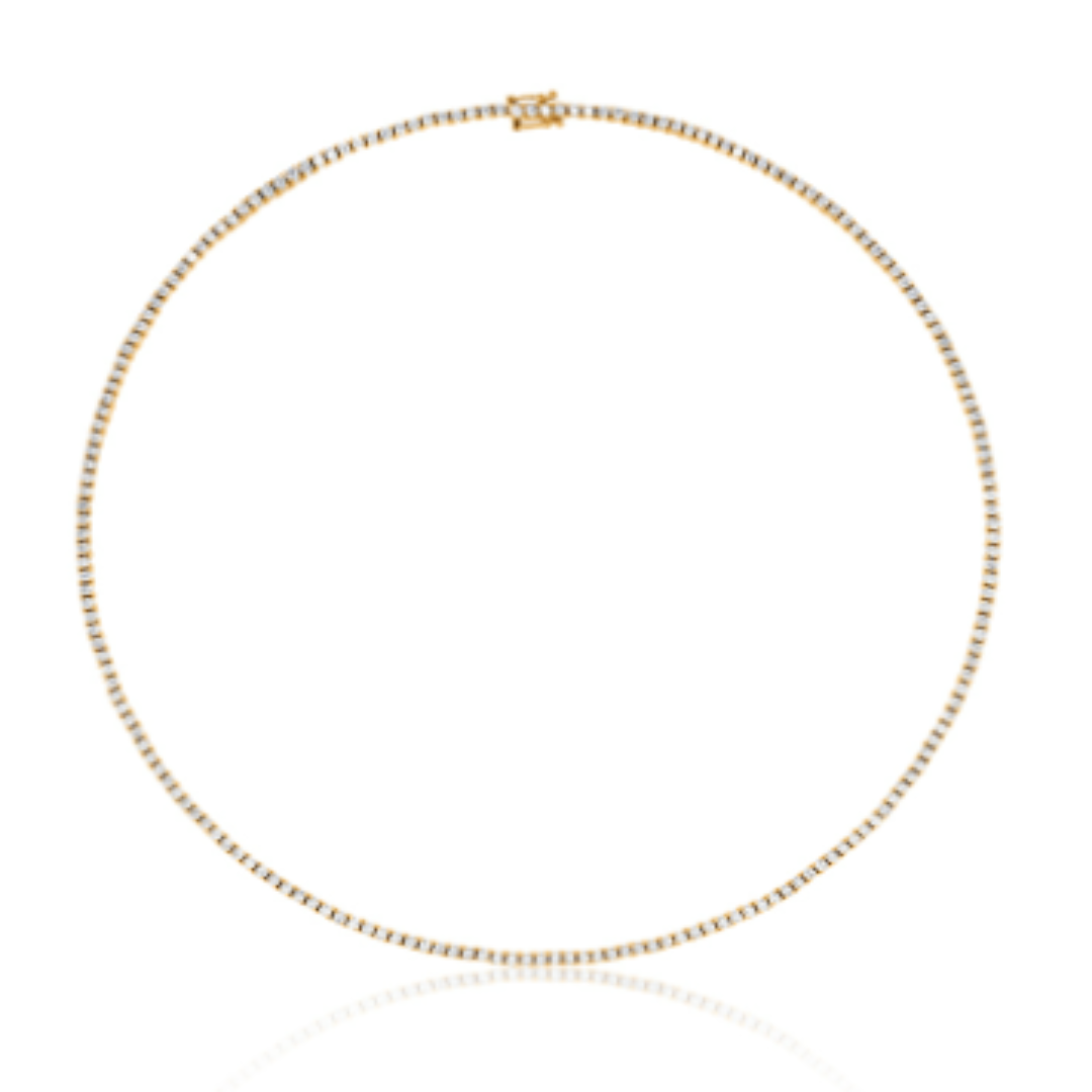 6.2ct Total Lab Diamond Tennis Necklace Luxury Statement Jewelry with Brilliant Shine Finish