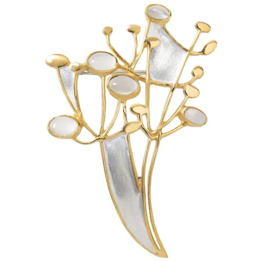 Moon Shine Brooch Elegant Statement Brooch Pin for Women Party Wear Stylish Jewelry Accessory