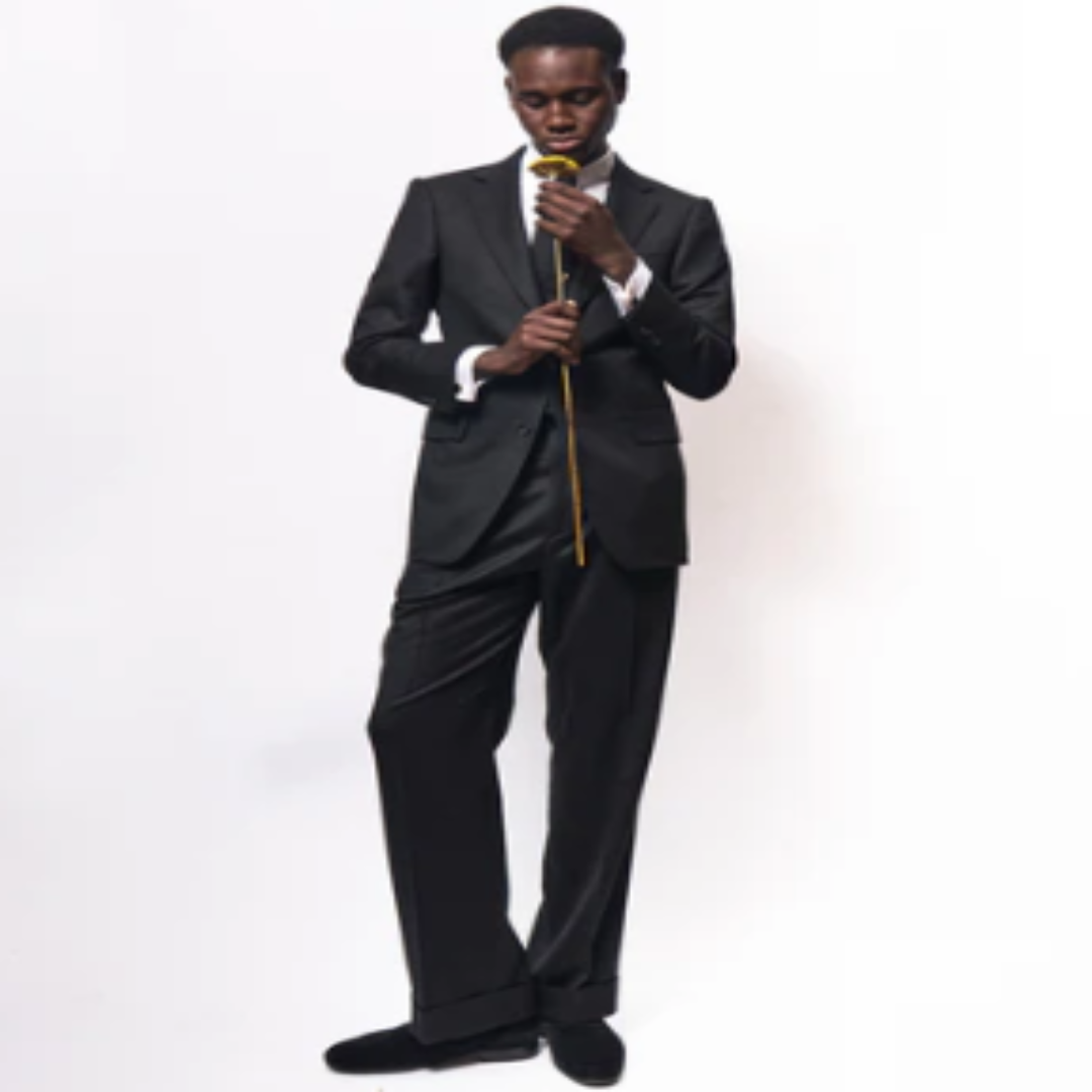 Tailored Black Flannel Suit for Men Premium Formal Wear Stylish Fit Office Wedding Outfit