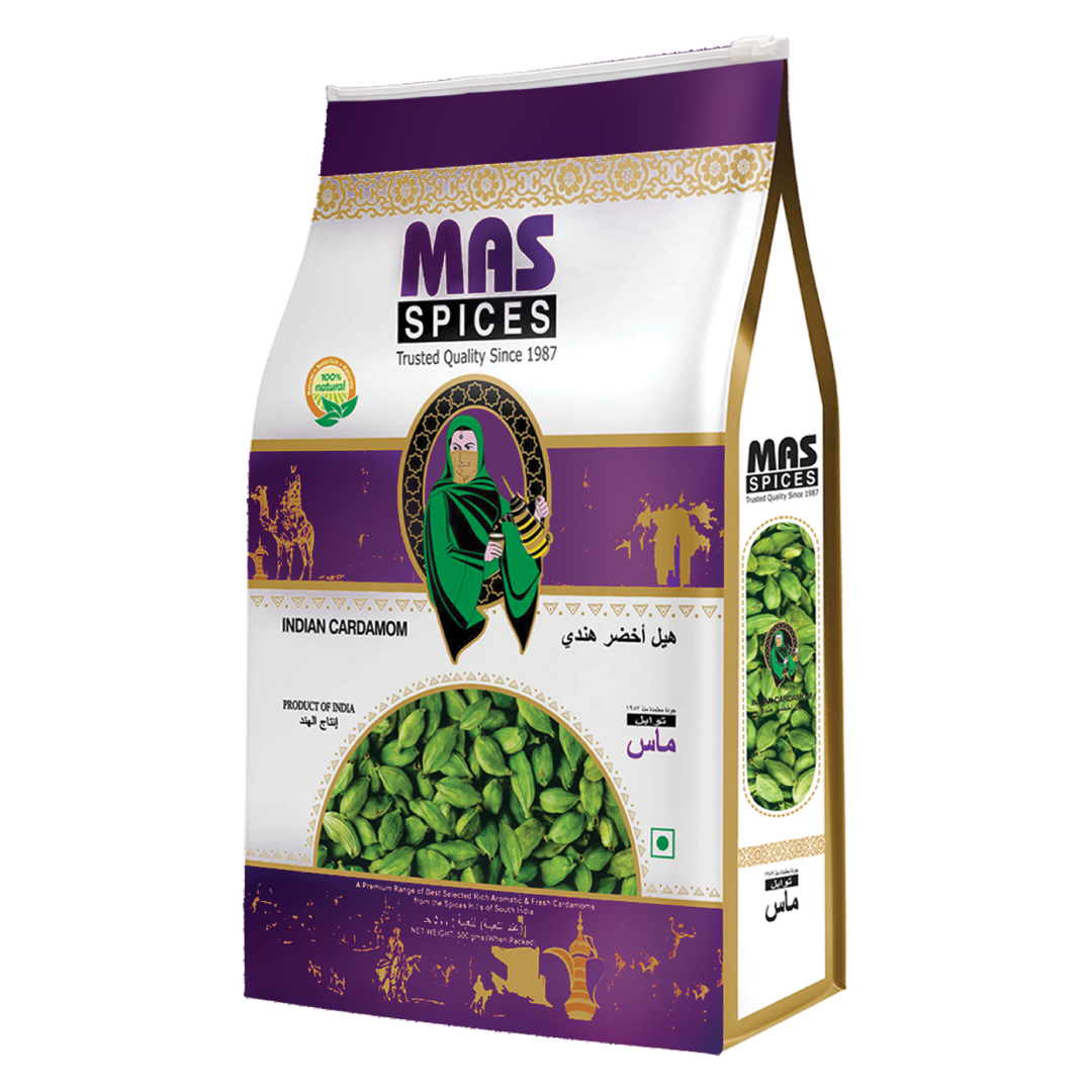 Premium Cardamom 1KG Zipper Pouch Fresh Green Elaichi Whole Spice for Cooking Baking and Tea