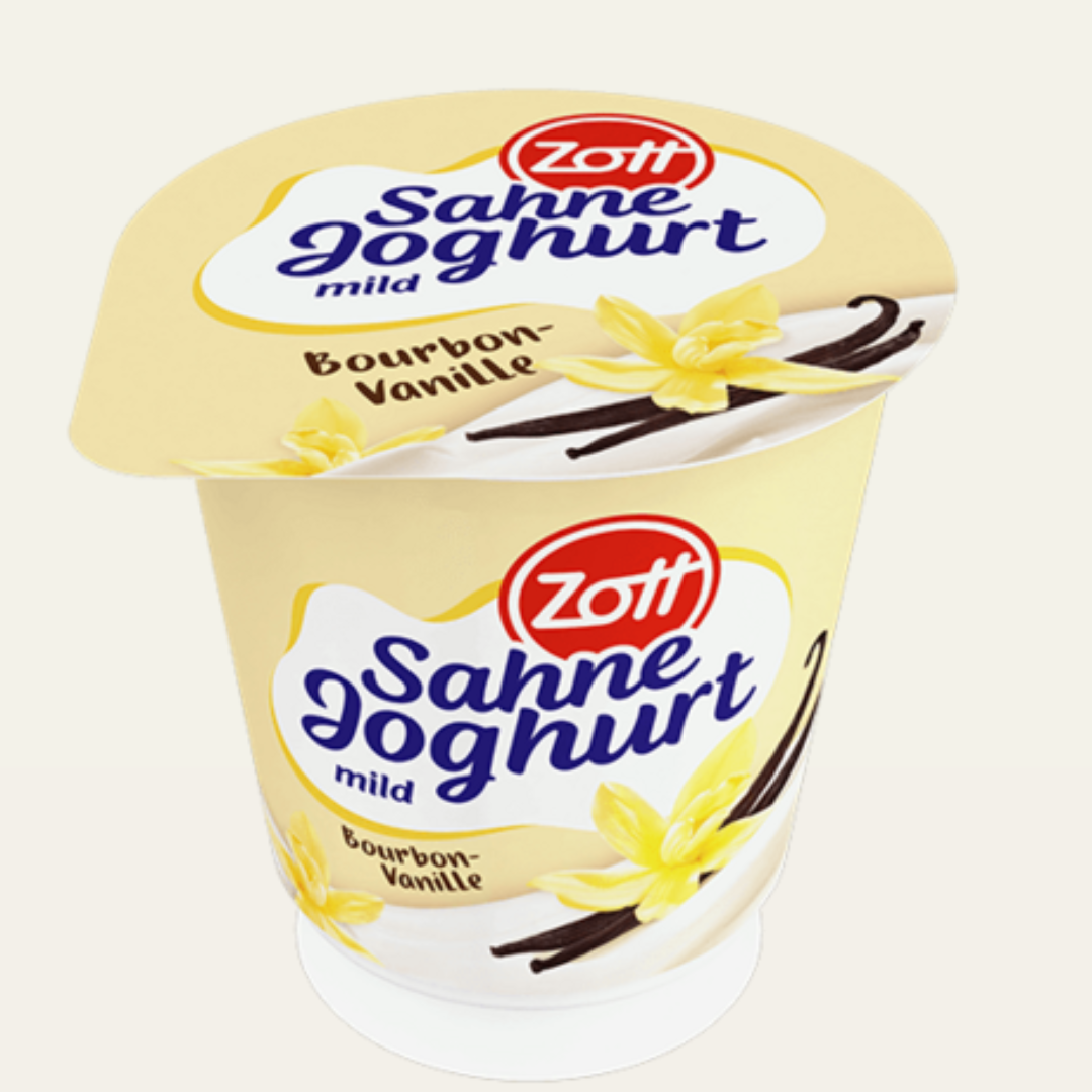 Sahne Joghurt Mild Classic Bourbon Vanilla Creamy Yogurt Dessert Smooth Rich Flavor Cup Treat