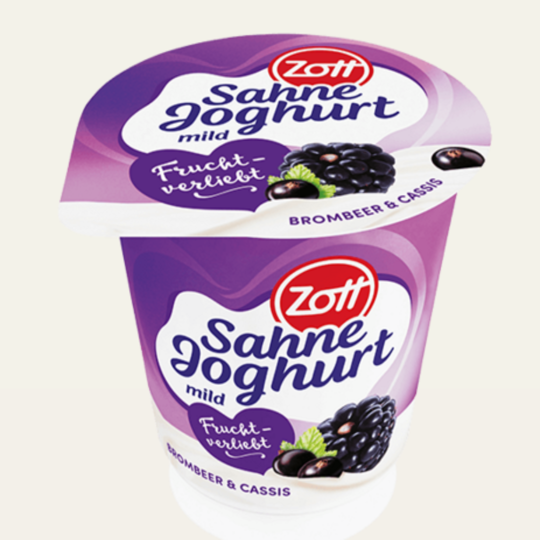 Sahne Joghurt Mild Fruchtverliebt Blackberry Cassis Yogurt Creamy Fruit Flavor Dessert Delight