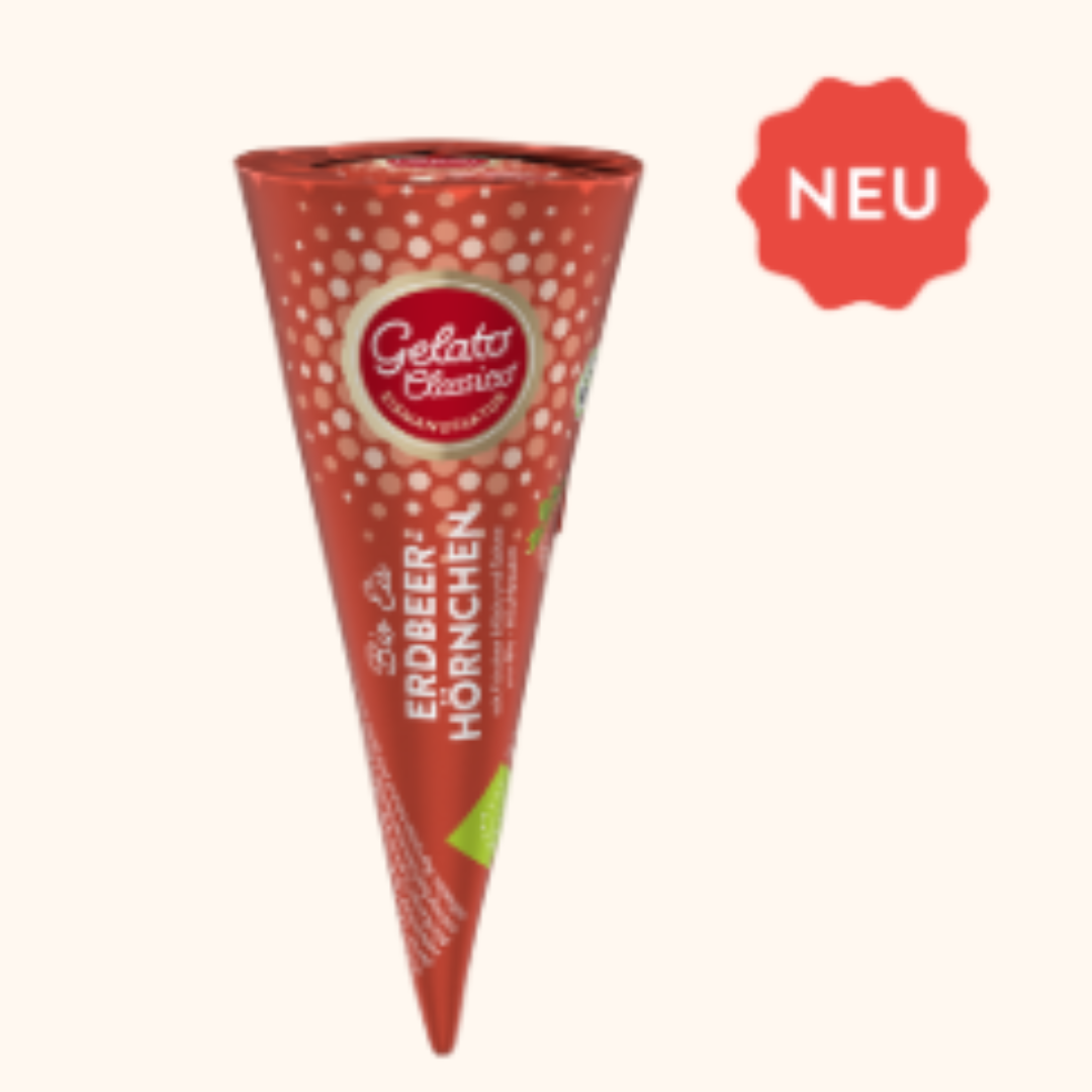 Organic Strawberry Solo Ice Cream Cone Fresh Fruity Flavor Crispy Cone Natural Organic Dessert