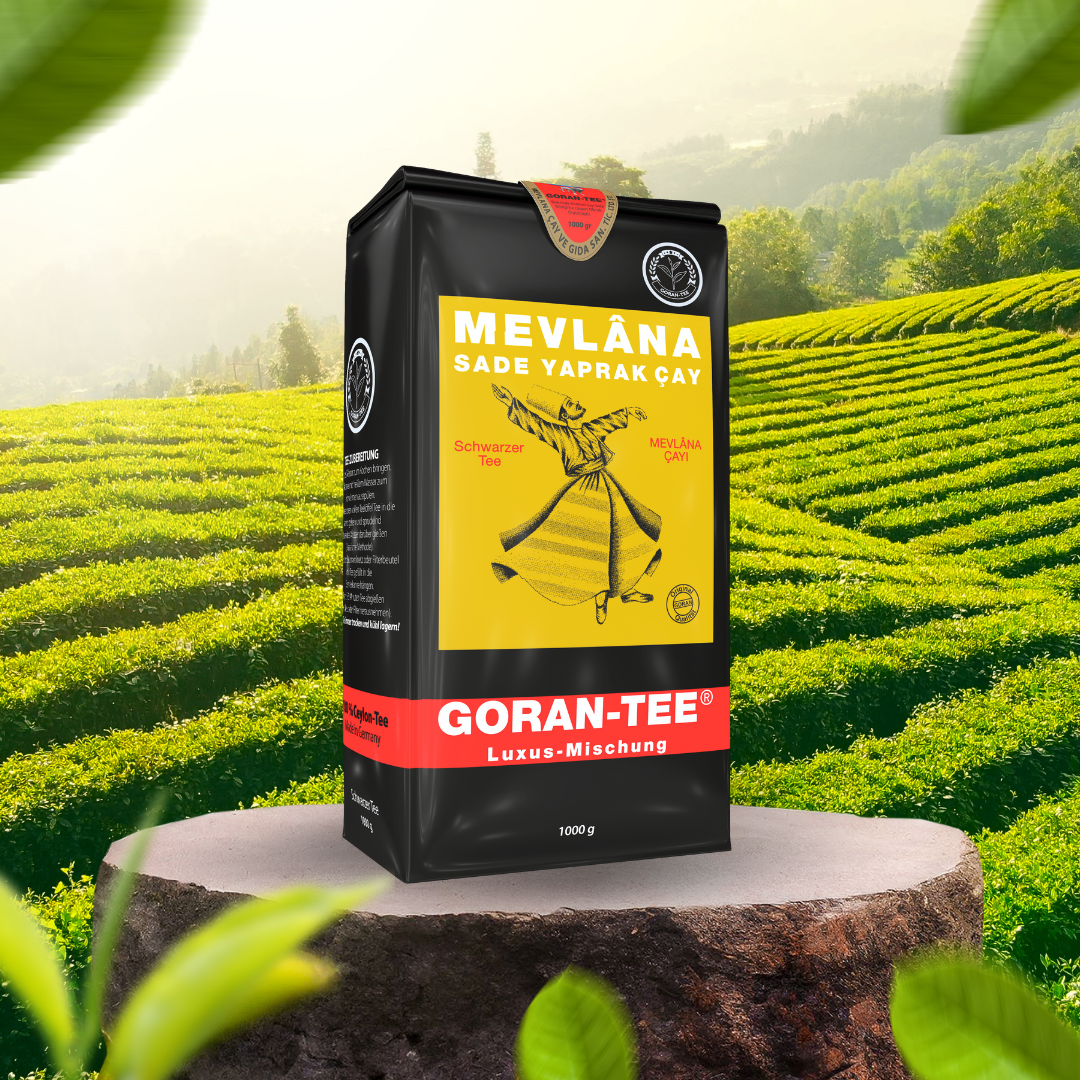 Goran Tea Mevlana Black Tea 1000g Premium Turkish Çay Strong Aroma Classic Taste for Tea Lovers