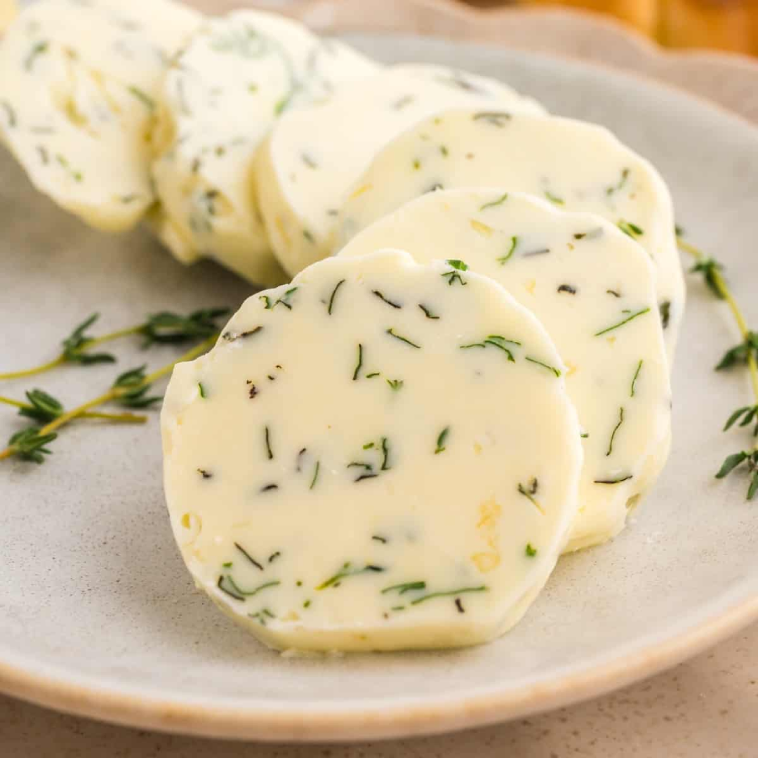 Herb Butter Flavored Creamy Butter with Natural Herbs Ideal for Cooking Grilling and Gourmet Meals