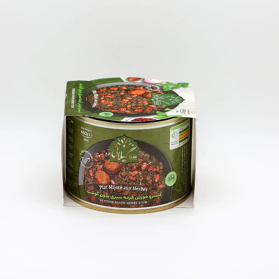 Gilani Meatless Ghormeh Sabzi Stew 460g Can Ready to Eat Vegan Persian Stew Rich Flavor Meal