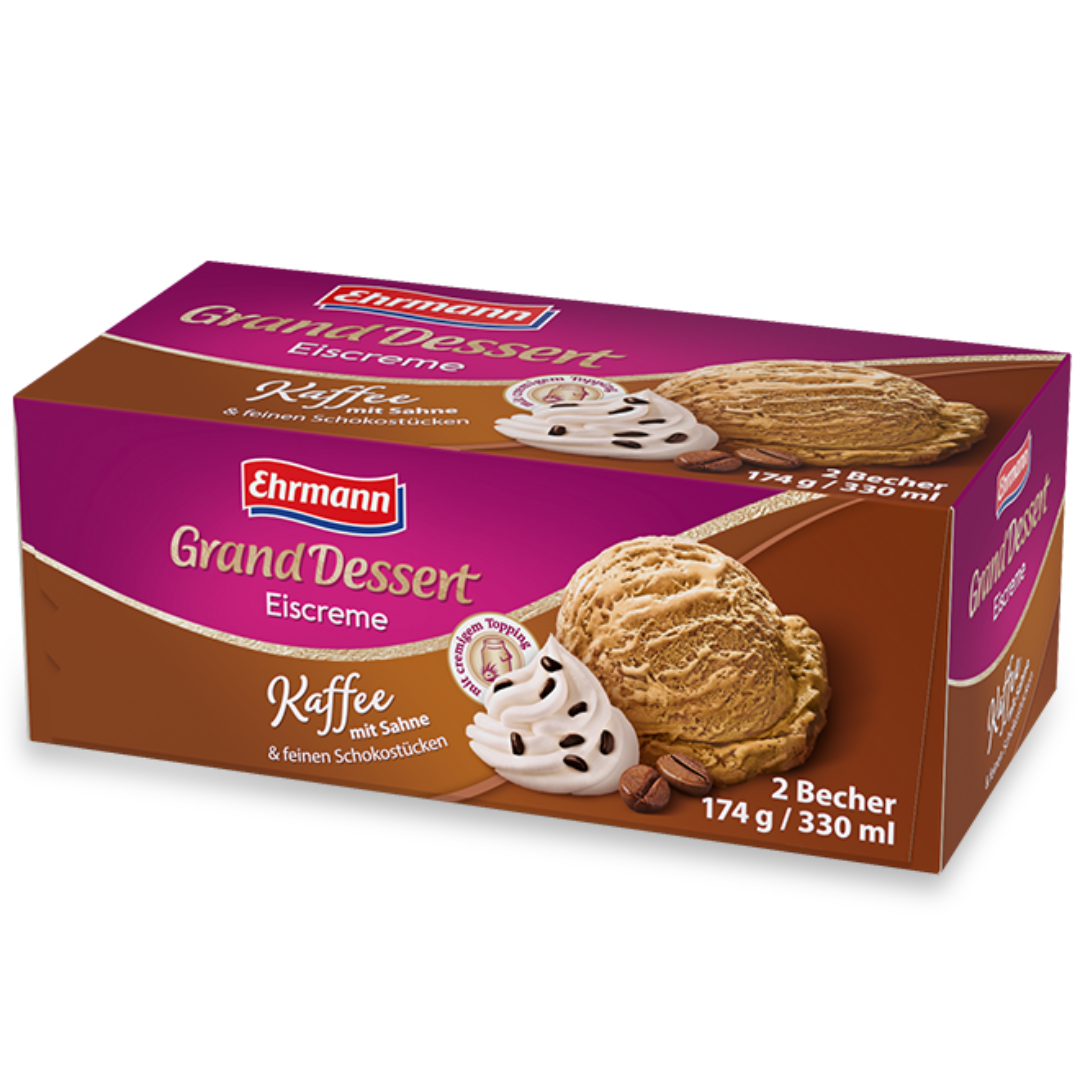 Grand Dessert Coffee Ice Cream Creamy Rich Coffee Flavored Frozen Dessert Sweet Treat for All