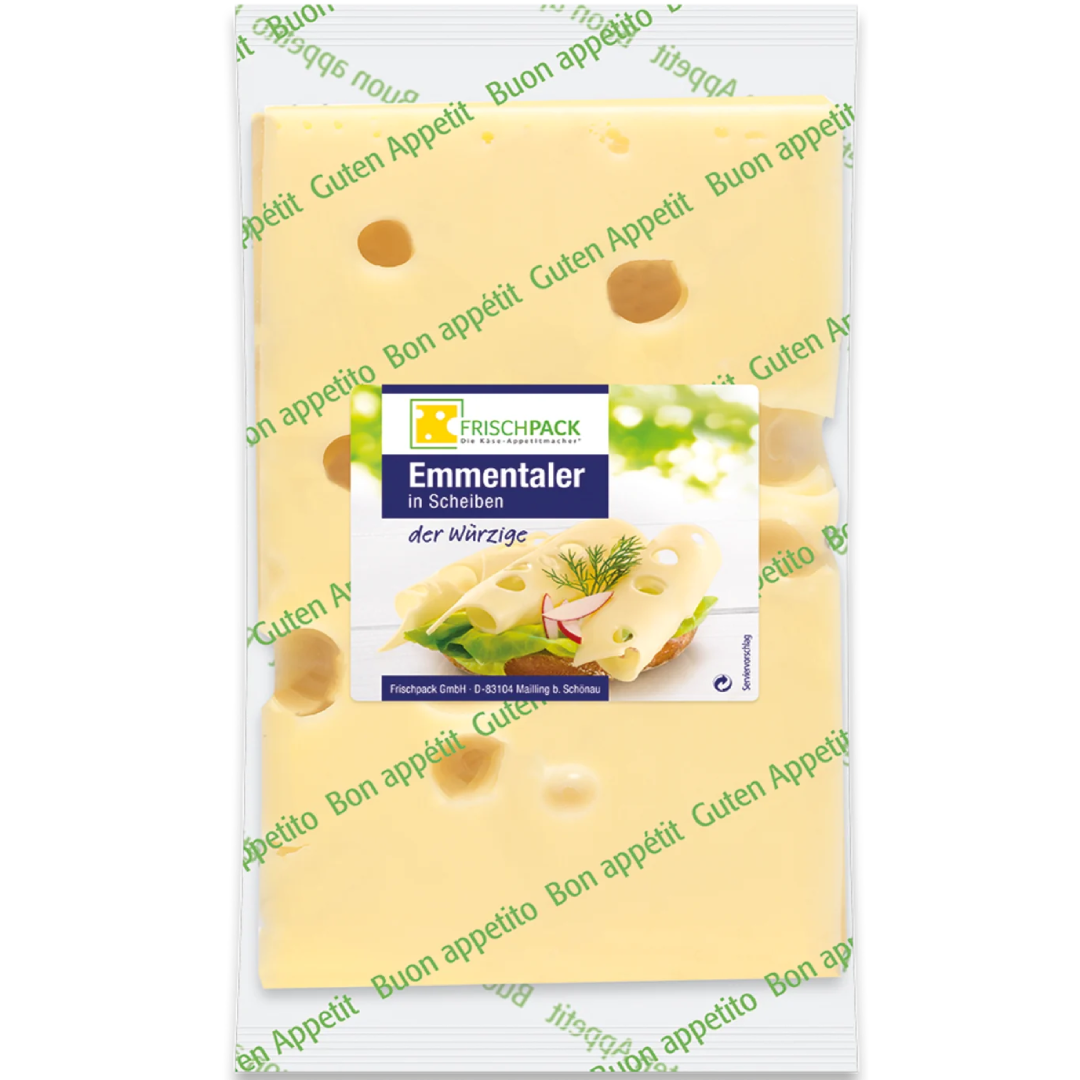 Emmentaler Cheese 500g Slices Premium Swiss Cheese Mild Nutty Flavor Perfect for Sandwiches